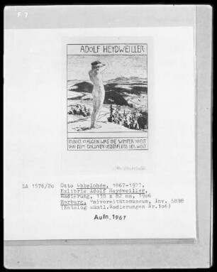 Exlibris für Adolf Heydweiler