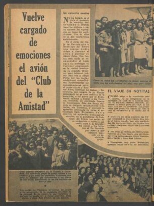Vuelve cargado de emociones el avión del "Club de la Amistad"