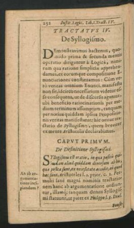 Tractatus IV. De Syllogismo.