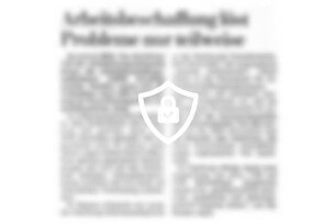 Arbeitsbeschaffung löst Probleme nur teilweise