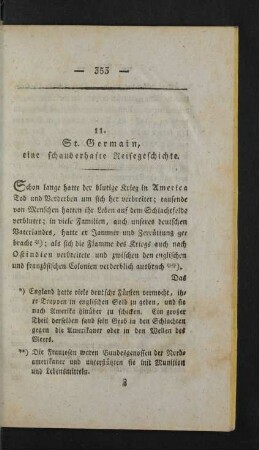 11. St. Germain, eine schauderhafte Reisegeschichte.