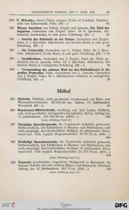 Möbel (Nr. 305-325)