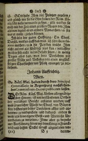 Johann Auffrichtig. Wien.