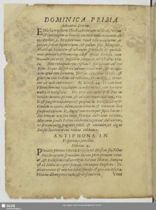 Adventus Domini Dominica prima