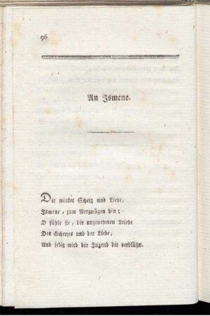 An Ismene. - Das glückliche Leben.