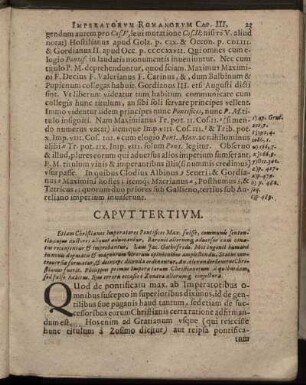 Caput Tertium.