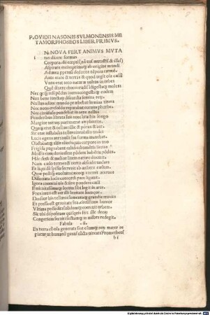 Metamorphoses : mit Exsilium Ovidii von Domitius Calderinus und mit Versen aus Ovids Tristia (I, 7. 35-40)