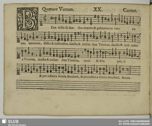 XX. Benedicta sit sancta creatrix