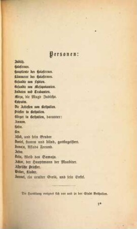 Friedrich Hebbel's sämmtliche Werke, 1. Judith. Herodes und Mariamne. Ein Trauerspiel in Sicilien