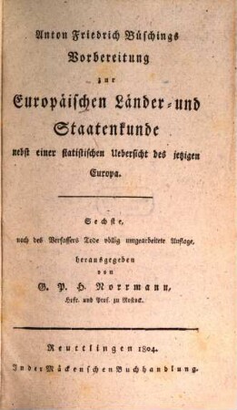 Vorbereitung zur Europäischen Länder- und Staatenkunde