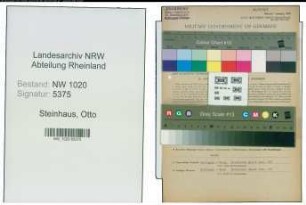 Entnazifizierung Otto Steinhaus , geb. 03.07.1892 (Kaufmaennischer Angestellter)