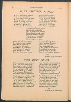 Al Sr. Santiago H. Roca