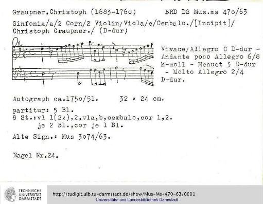 Sinfonie D-Dur