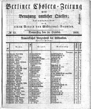 No. 12, 20. October 1831