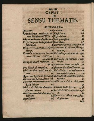 Caput I. De Sensu Thematis.