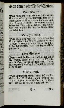 Von denen vier Jahrs-Zeiten