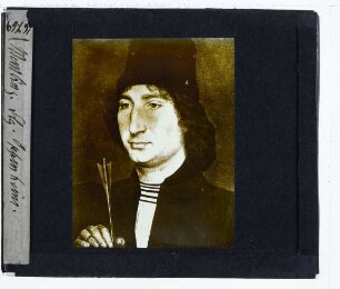 Memling, Porträt eines Mannes mit Pfeil (Washington NGA 1937.1.42)