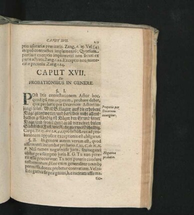 Caput XVII. De Probationibus In Genere.