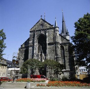 Saalfeld. Stadtkirche St. Johannes. Ansicht von Westen