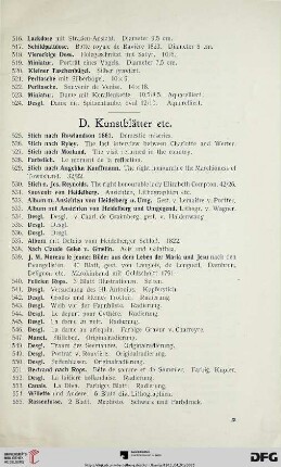 Kunstblätter (Nr. 525-653)