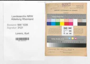Entnazifizierung Kurt Lorenz , geb. 30.03.1915 (Ingenieur)