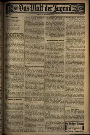 Zweite Ausgabe vom Mittwoch, den 01. Oktober 1930.