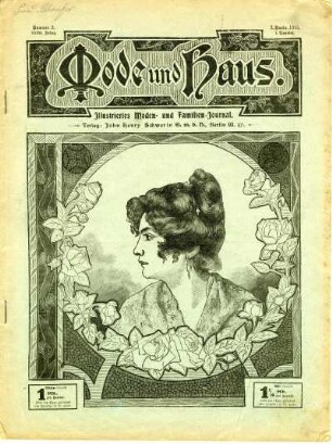 Mode und Haus. Illustriertes Moden- und Familien-Journal