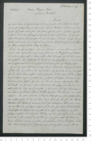Brief von Adelbert von Chamisso an Philippine Cohen, geschrieben von C. Schneider