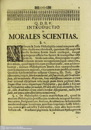Introductio In Morales Scientias