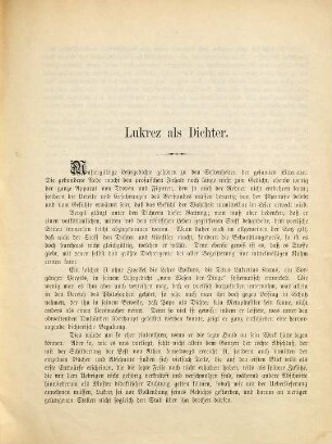 Lukrez als Dichter