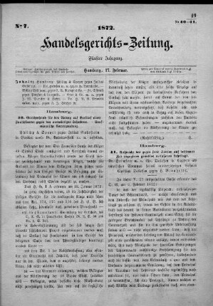 No. 7. 17. Februar 1872