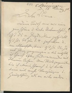 Brief an Clara Schumann : 15.03.1891
