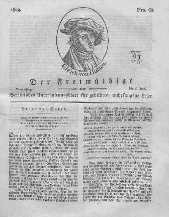 Nro. 68., Donnerstag, den 6. April 1809