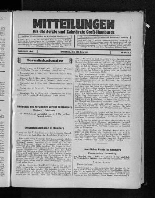Jahrgang 1933, Hamburg, den 26. Februar, Nummer 9