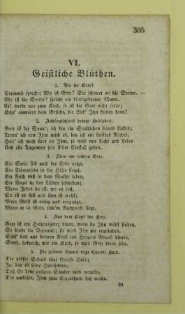 VI. Geistliche Blüthen