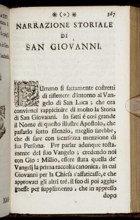 Narrazione Storiale Di San Giovanni.