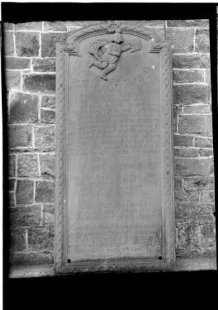 Durlach Alter Friedhof Grabstein von Pfarrer Johann Ulrich Mayer (gestorben 1794)