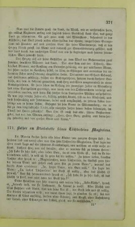 171. Luther am Sterbebette seines Töchterleins Magdalena