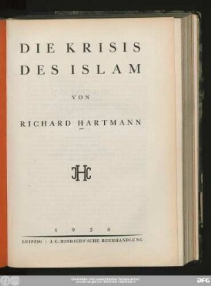 Die Krisis des Islam