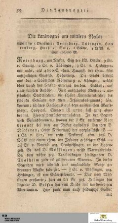 Die Landvogtei am mittlern Neckar