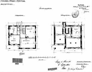 Erzingen (Baden): Empfangsgebäude Grundrisse UG,EG