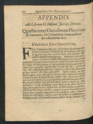 Appendix Ad Librum II.