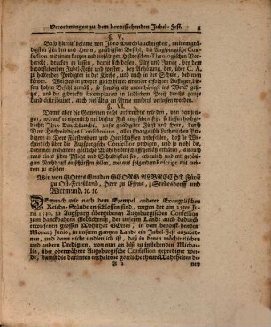 Verordnung, Wie das instehende zweyte Evangelische Jubel- und Danck-Fest, wegen der den 25sten Junii 1530. auf dem allgemeinen Reichs-Tage zu Augspurg übergebenen Confession, im Fürstenthum Ost-Friesland, und denen Herrschafften Esens, Stedesdorff und Wittmund, gefeyret werden soll