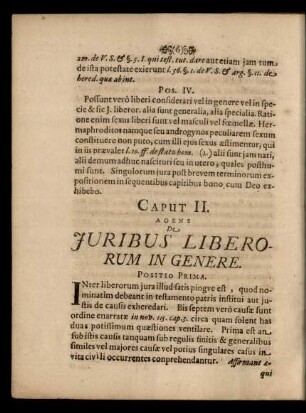 Caput II. Juribus Liberorum In Genere.