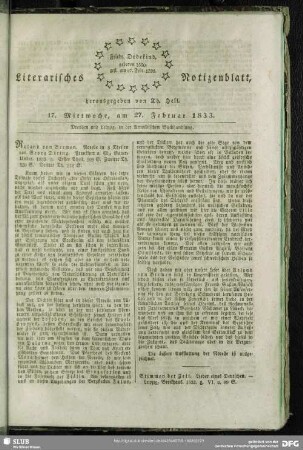 Literarisches Notizenblatt