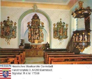 Schneeberg im Odenwald / Wallfahrtskirche zur Mutter Gottes auf dem Holderstock: altes Innenschiff (erbaut 1473/74)