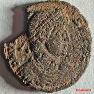 Römische Münze, Nominal Centenionalis, Prägeherr Valens, Prägeort Arles, Original