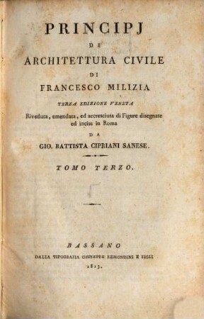 Principi di Architettura Civile, 3