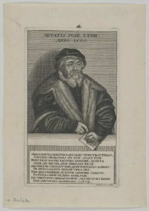 Bildnis des Gregorius Pontanus