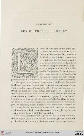 2. Pér. 25.1882: L' exposition des œuvres de Courbet